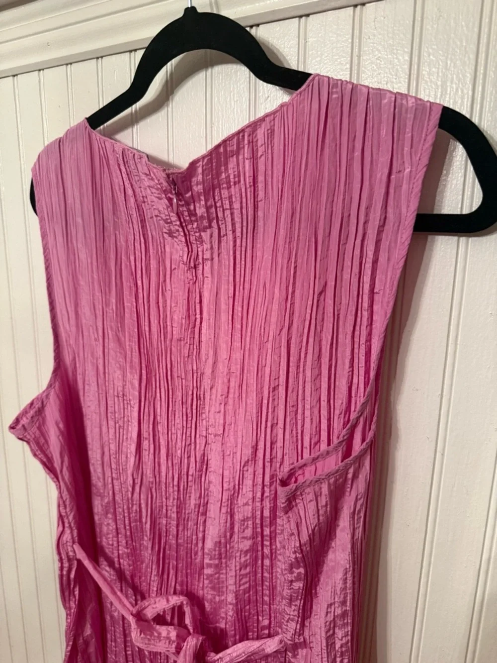 J. Crew Crinkle High Neck Sheath Dress Size 22 bubblegum pink